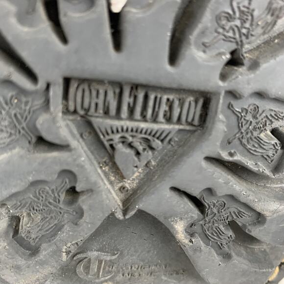 John Fluevog Engineer Boots Mens Size 13 Leather Motorcycle Biker Strap Sole - Picture 9 of 11